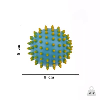 توپ بدنسازی ماساژ بال گلدن استار 7سانتیمتری Medium | آبی/زرد — تصویر ۳