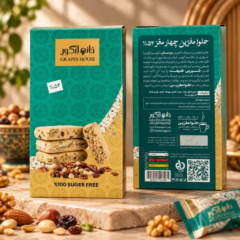 حلوا مغزین چهار مغز 52%
