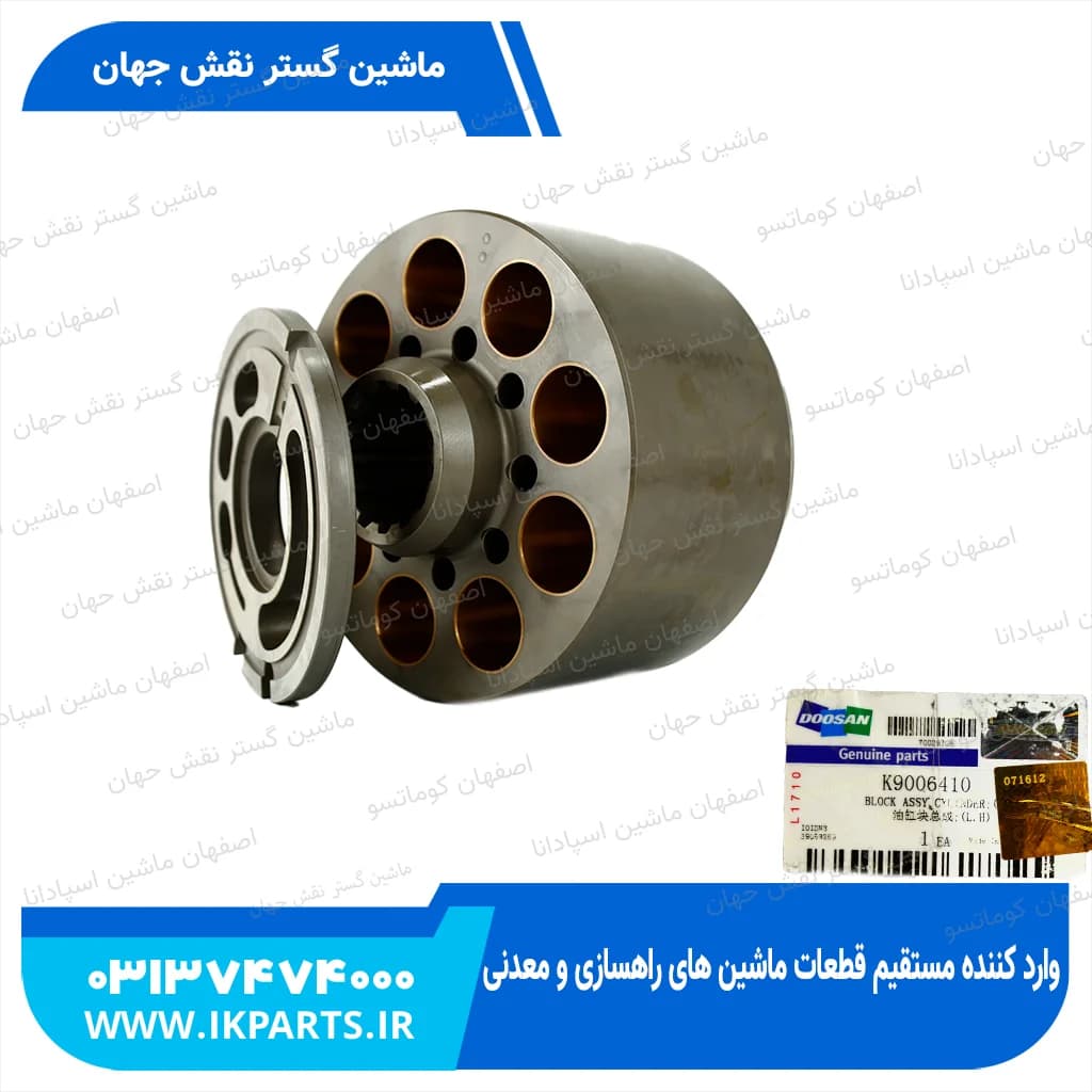 بلوک پمپ مادر عقب با پلیت HYUNDAI, R210LC-7,DOOSAN, SOLAR, DX225,230LC, K3V112 دوسان — تصویر ۲