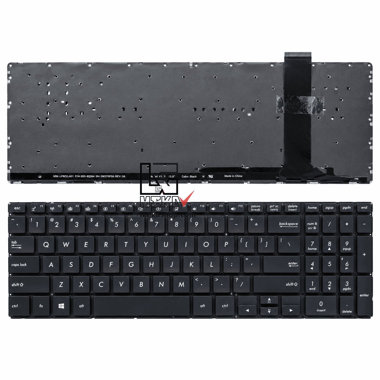 کیبورد لپ تاپ ایسوس Asus N56 اینتر کوچک — تصویر ۲