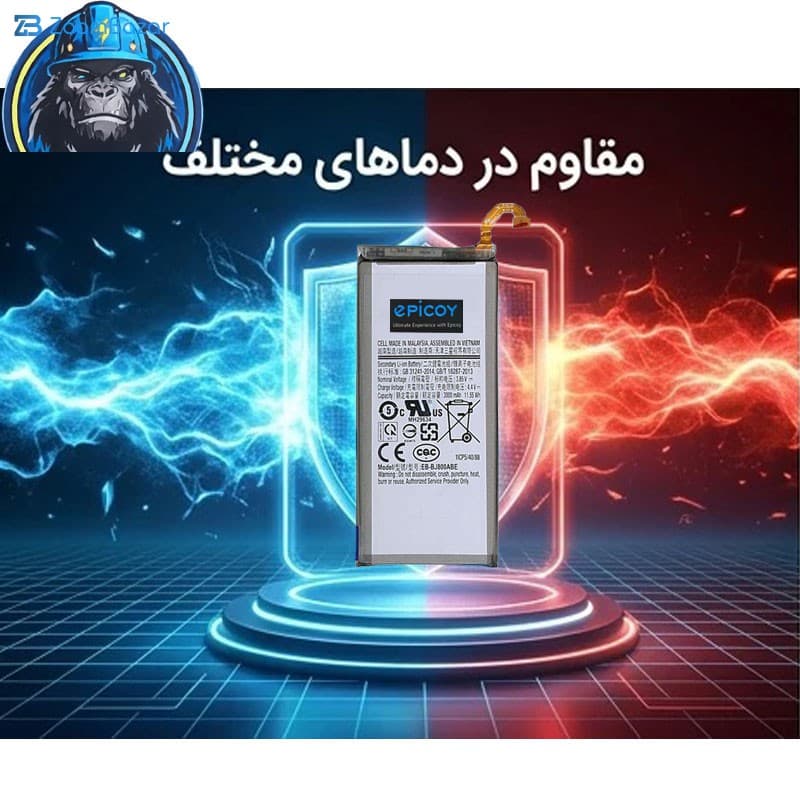 باتری موبایل اپیکوی مدل Gorillong-EAS ظرفیت 3000 میلی آمپر ساعت سازگار با گوشی موبایل سامسونگ Galaxy j6 / j8 / A6 — تصویر ۷