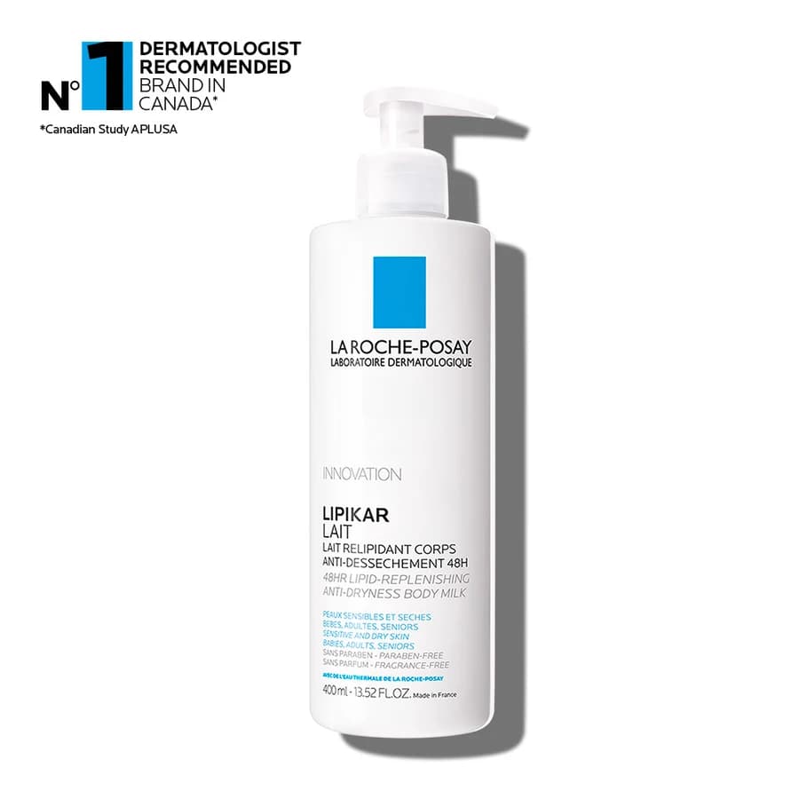 لوسیون (شیر) بدن لاروش پوزای مدل Lipikar Lait Body Lotion حجم ۴۰۰ میل — تصویر ۳