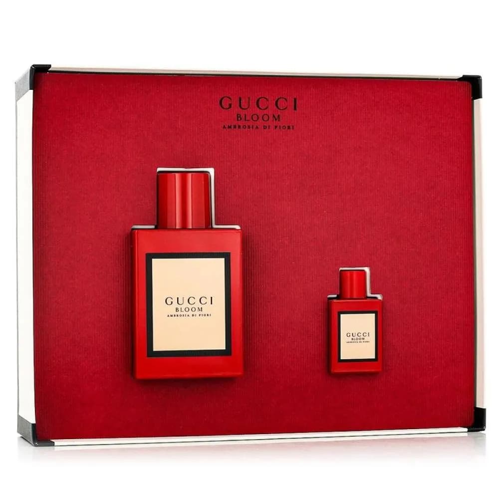 پک دو تکه عطر ادکلن زنانه گوچی بلوم آمبروسیا دی فیوری Gucci Bloom Ambrosia di Fiori حجم 50 + 5 میل — تصویر ۳