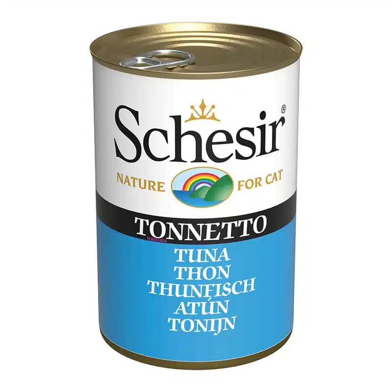 کنسرو گربه با طعم ماهی تن شسیر (Schesir Fish Tuna Can) وزن 140 گرم — تصویر ۳