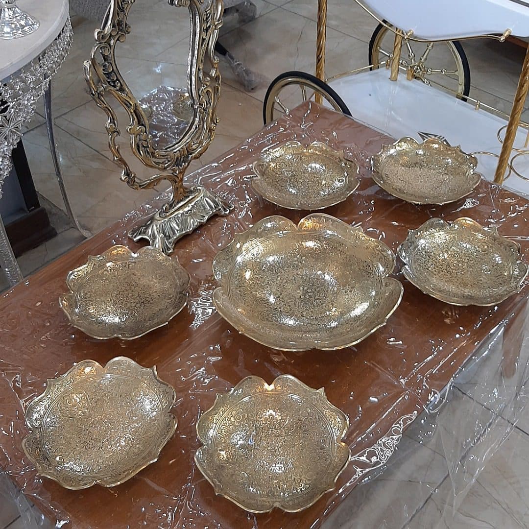 پیش دستی برنزی مدل گل — تصویر ۲