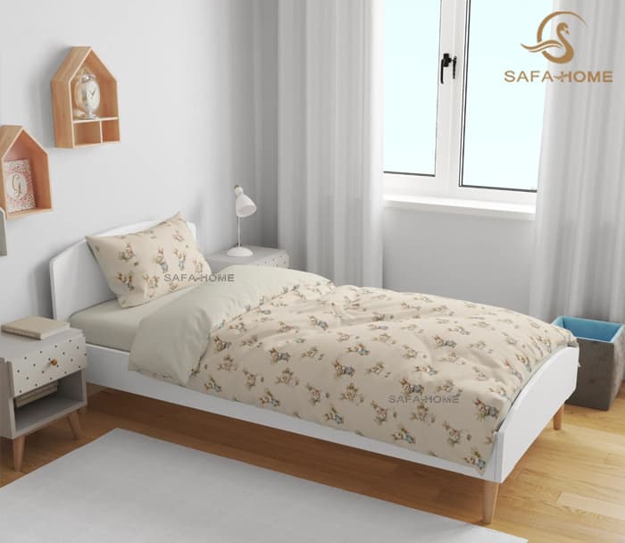 سرویس لحاف یکنفره کودک طرح رابیت کد 3071 — تصویر ۲
