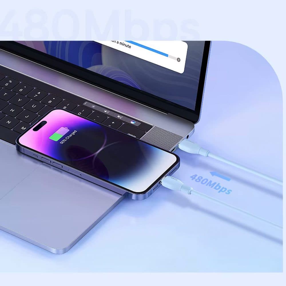 کابل لایتنینگ به Type-C باسئوس مدل CB000053 طول 1.2 متر توان 20 وات — تصویر ۴