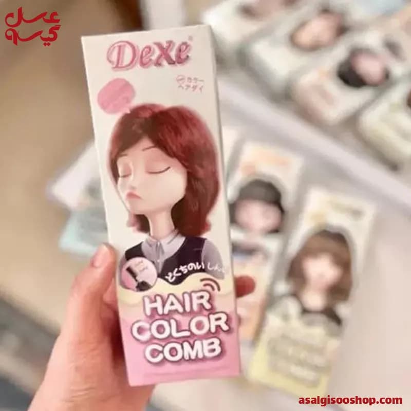 شامپو رنگ گیاهی دکسی رنگ شرابی|Dexy Herbal Hair Color Shampoo Burgundy| کد 2793