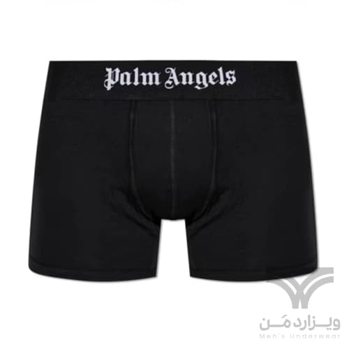 شورت مردانه باکسر بریف اورجینال وارداتی برند Palm Angels سرمه ای مشکی سفید کش 5 سانتی — تصویر ۶