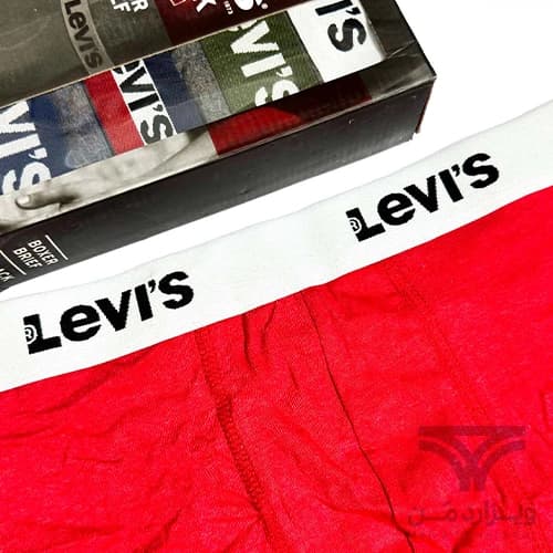 پک 4 تایی شورت مردانه باکسر بریف میکروفایبر اورجینال وارداتی برند لیوایز Levi’s آمریکا کش 4 سانتی رنگبندی رندوم — تصویر ۸