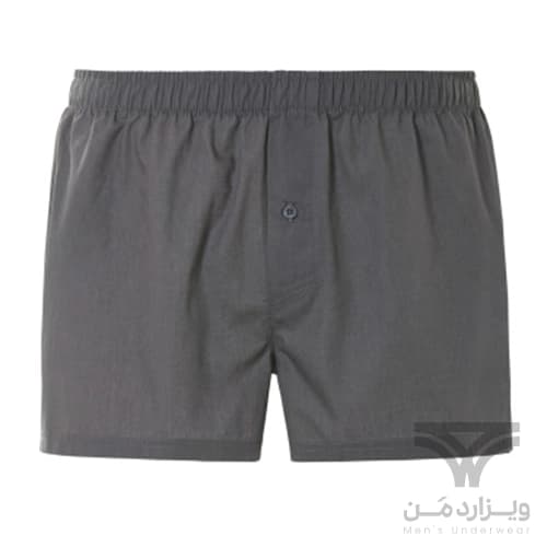 پک 2 تایی شورت مردانه پادار باکسر دکمه دار اورجینال لیورجی Livergy آلمان وارداتی طوسی و راه راه — تصویر ۳