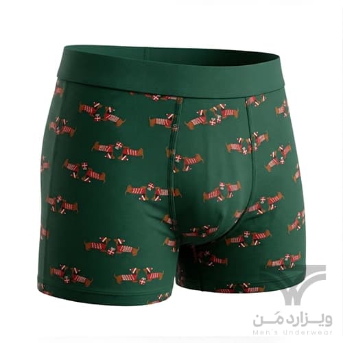 پک 3 تایی شورت مردانه پادار اورجینال Esmara Men (Livergy) آلمان وارداتی سبز و مشکی کریسمس — تصویر ۵