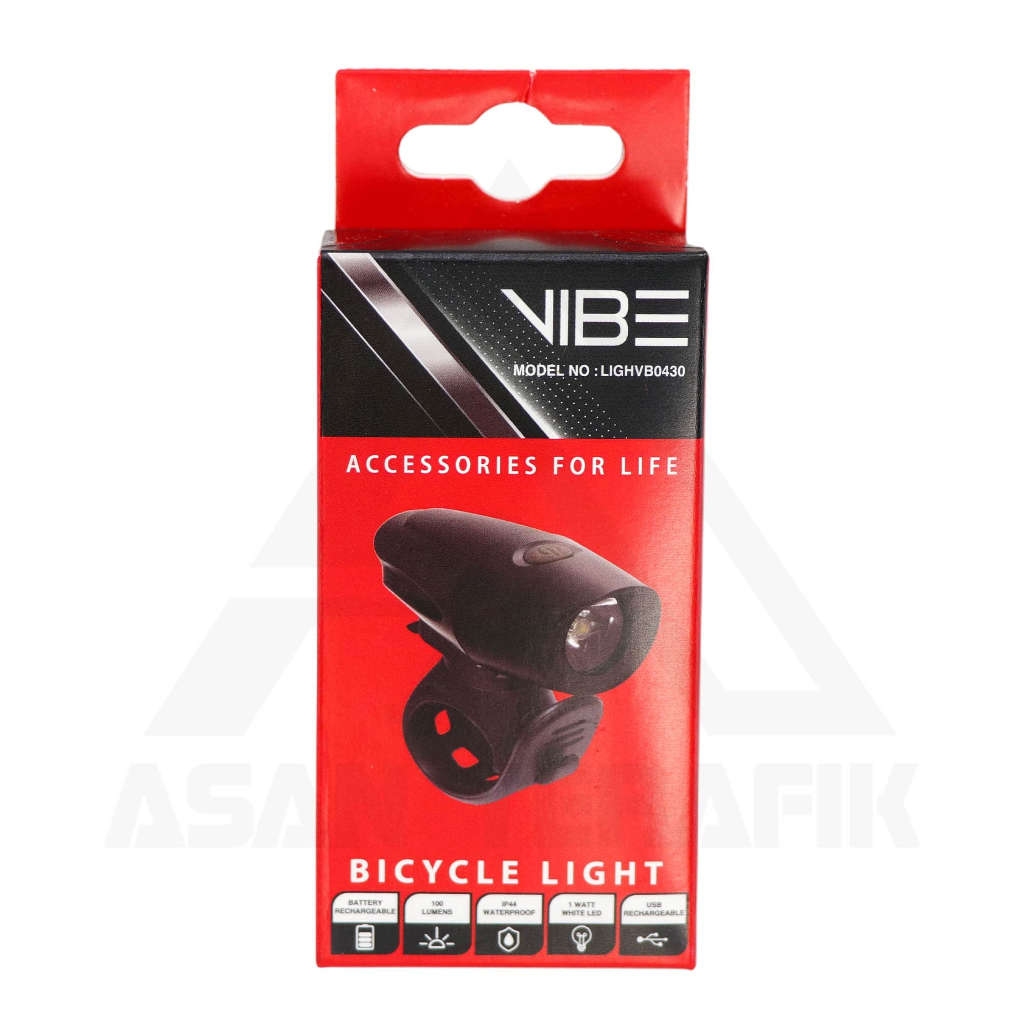 چراغ جلو دوچرخه شارژی VIBE LIGHVB0430