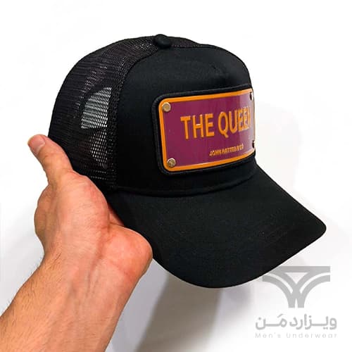 کلاه کپ (لبه دار) جان هتر John Hatter & CO مدل The Queen مشکی پشت توری — تصویر ۳