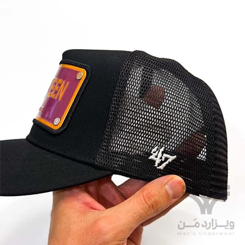 کلاه کپ (لبه دار) جان هتر John Hatter & CO مدل The Queen مشکی پشت توری — تصویر ۲