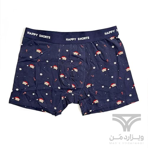 پک 2 تایی شورت مردانه پادار اورجینال هپی شورتس Happy Shorts آلمان وارداتی خرس کریسمس — تصویر ۴