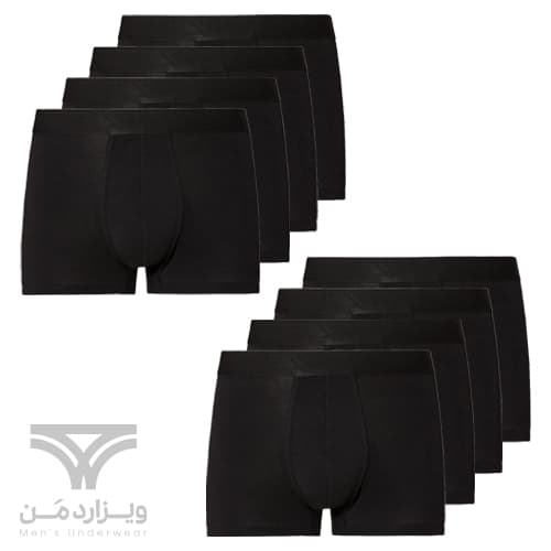 پک 8 تایی اقتصادی شورت مردانه پادار اورجینال لیورجی Livergy آلمان وارداتی مشکی