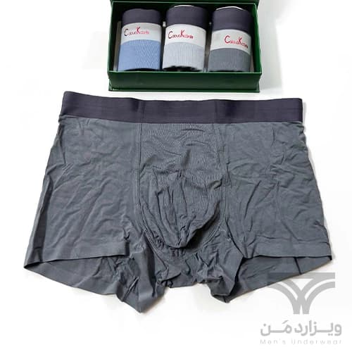 پک 3 تایی شورت رویال مردانه پادار (باکسر بریف) اورجینال وارداتی برند Caiouo Kcbnte هارد باکس مگنتی — تصویر ۴