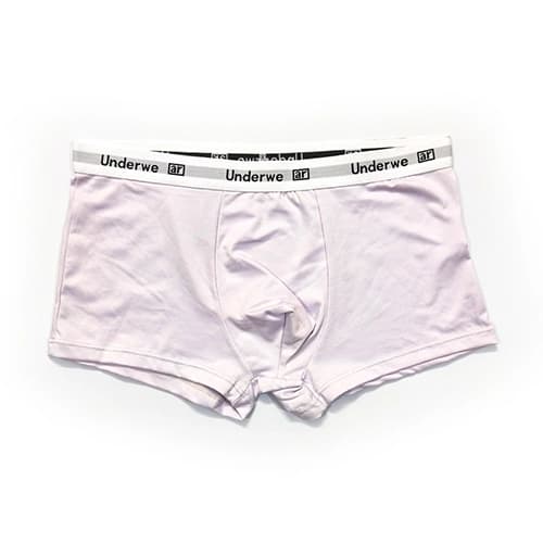 شورت مردانه باکسر بریف وارداتی کش پهن Underwear تک رنگ آبی و یاسی — تصویر ۲