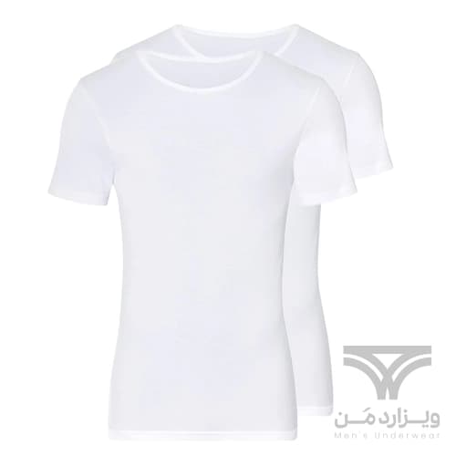 پک 2 تایی زیرپوش نیم آستین لیورجی Livergy آلمان یقه گرد سفید