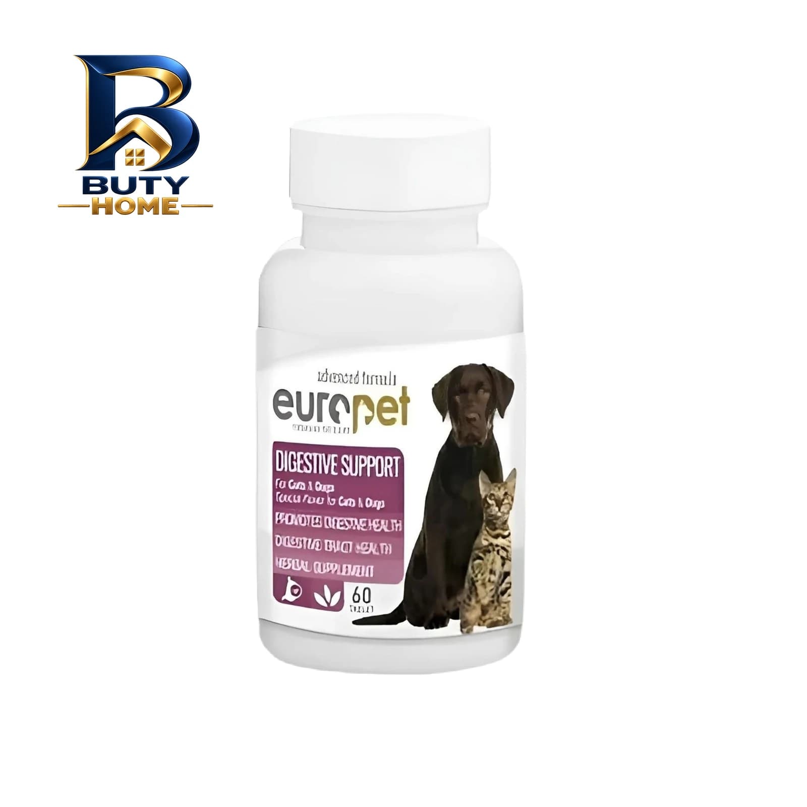 قرص دستگاه گوارش سگ و گربه یوروپت مدل DIGESTIVE SUPPORT بسته ۶۰ عددی