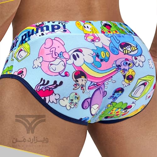 شورت مردانه اسلیپ پامپ Men’s Playful Cartoon No-Tag Comfortable and Breathable Briefs اورجینال وارداتی برند PUMP فانتزی عروسکی کارتونی — تصویر ۵