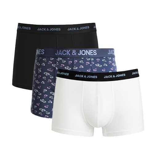 پک 3 تایی شورت مردانه باکسر بریف جک اند جونز JACK & JONES اورجینال وارداتی – طرح پنج