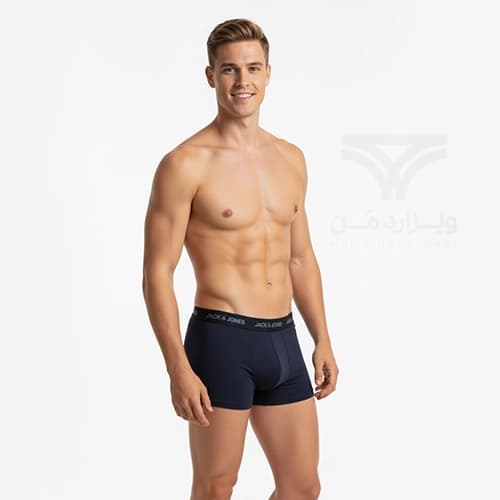 پک 3 تایی شورت مردانه باکسر بریف جک اند جونز JACK & JONES اورجینال وارداتی – طرح سه — تصویر ۳