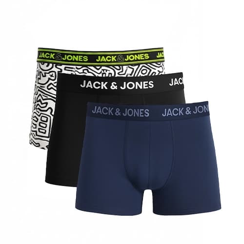 پک 3 تایی شورت مردانه باکسر بریف جک اند جونز JACK & JONES اورجینال وارداتی – طرح یک