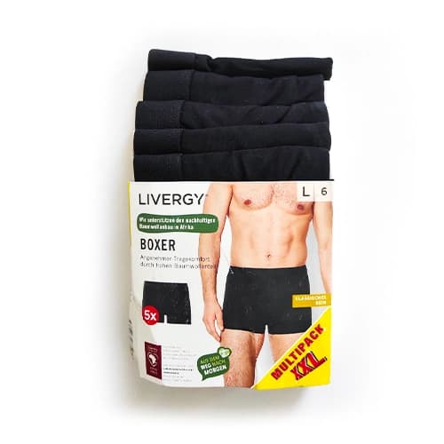 پک 5 تایی شورت مردانه پادار اورجینال لیورجی Livergy (Esmara Men) آلمان وارداتی مشکی — تصویر ۵