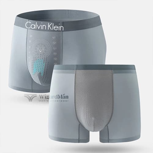 شورت مردانه ابریشم یخی مگنت دار(ماساژور) پادار کلوین کلاین وارداتی آنتی باکتریال طرح الماس — تصویر ۶
