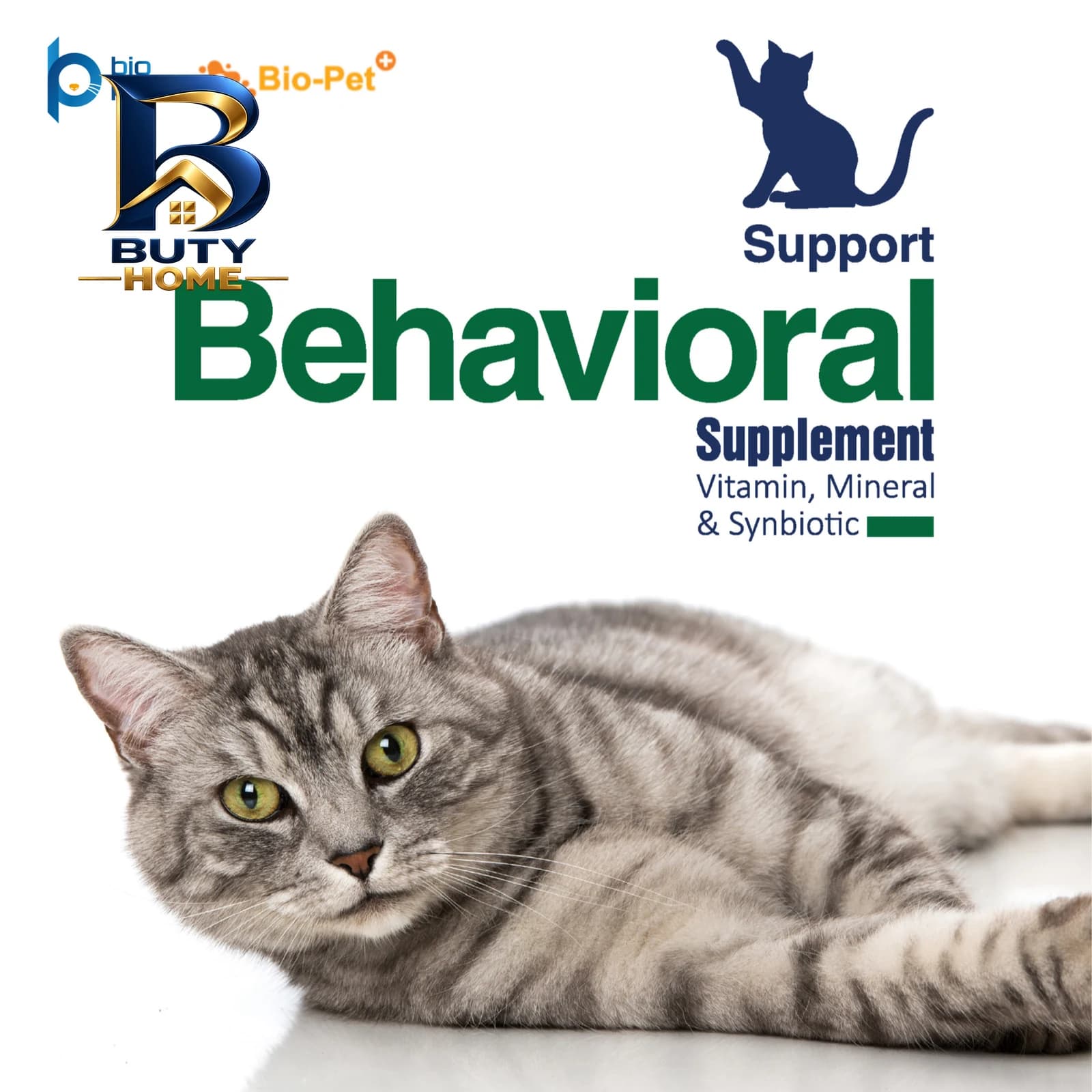 پودر مکمل گربه بایو پت مدل Behavioral با وزن 200 گرم — تصویر ۲