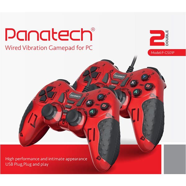 دسته بازی دوبل شوک حرفه ای پاناتک گیم پد panatech مدل P-G501
