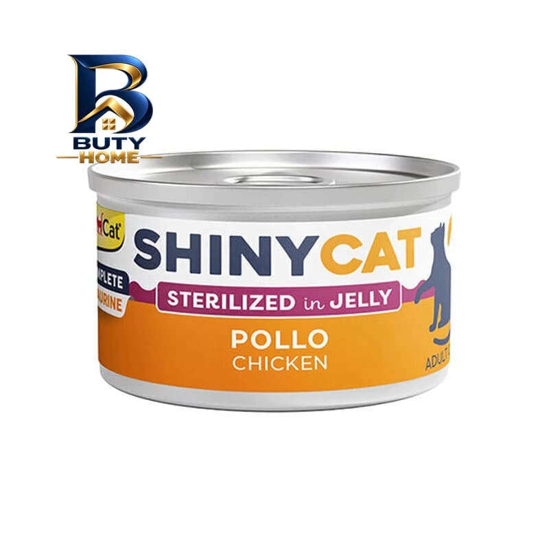 کنسرو غذای گربه بالغ جیم کت طعم مرغ مدل Cat Food Sterilized در ژله وزن 70 گرم بسته 6 عددی — تصویر ۹