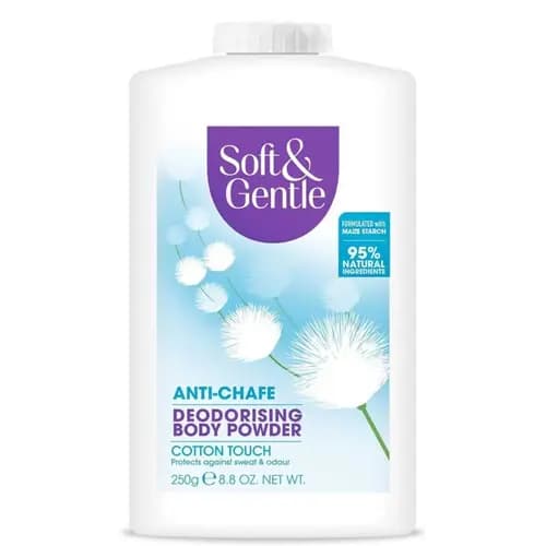 دئودرانت ضد تعريق و خوشبو كننده زير بغل و بدن سافت اند جنتل Soft and Gentle رايحه پنبه حجم 250 گرم