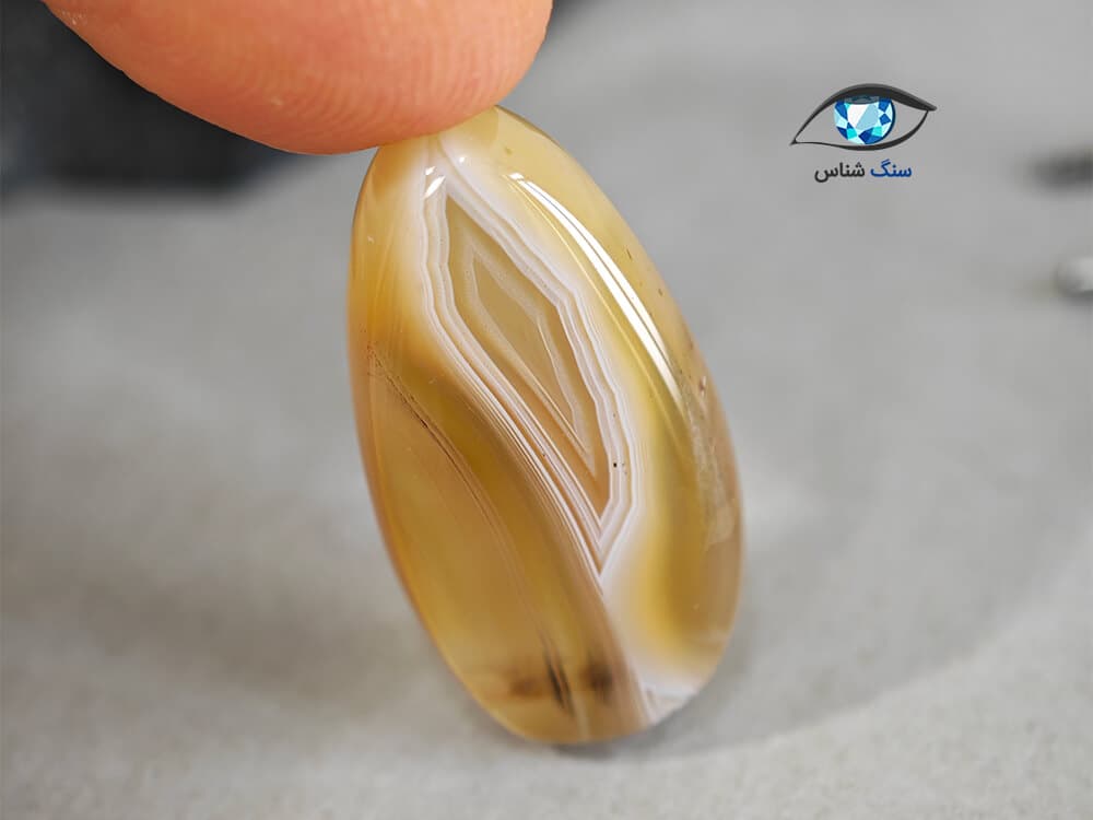 عقیق زرد طبیعی اشکی 3.4 گرم