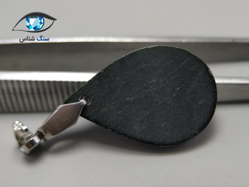 آویز یشم جیدیت طبیعی اشکی 3.8 گرم — تصویر ۳