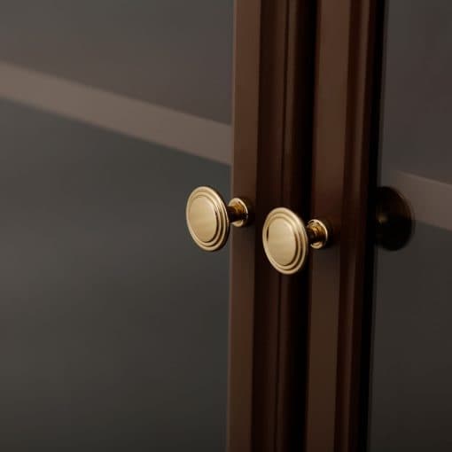 ویترین و کتابخانه چوبی مدل WOODHILL کد HGDC-82 رنگ WHITE و BROWN — تصویر ۴