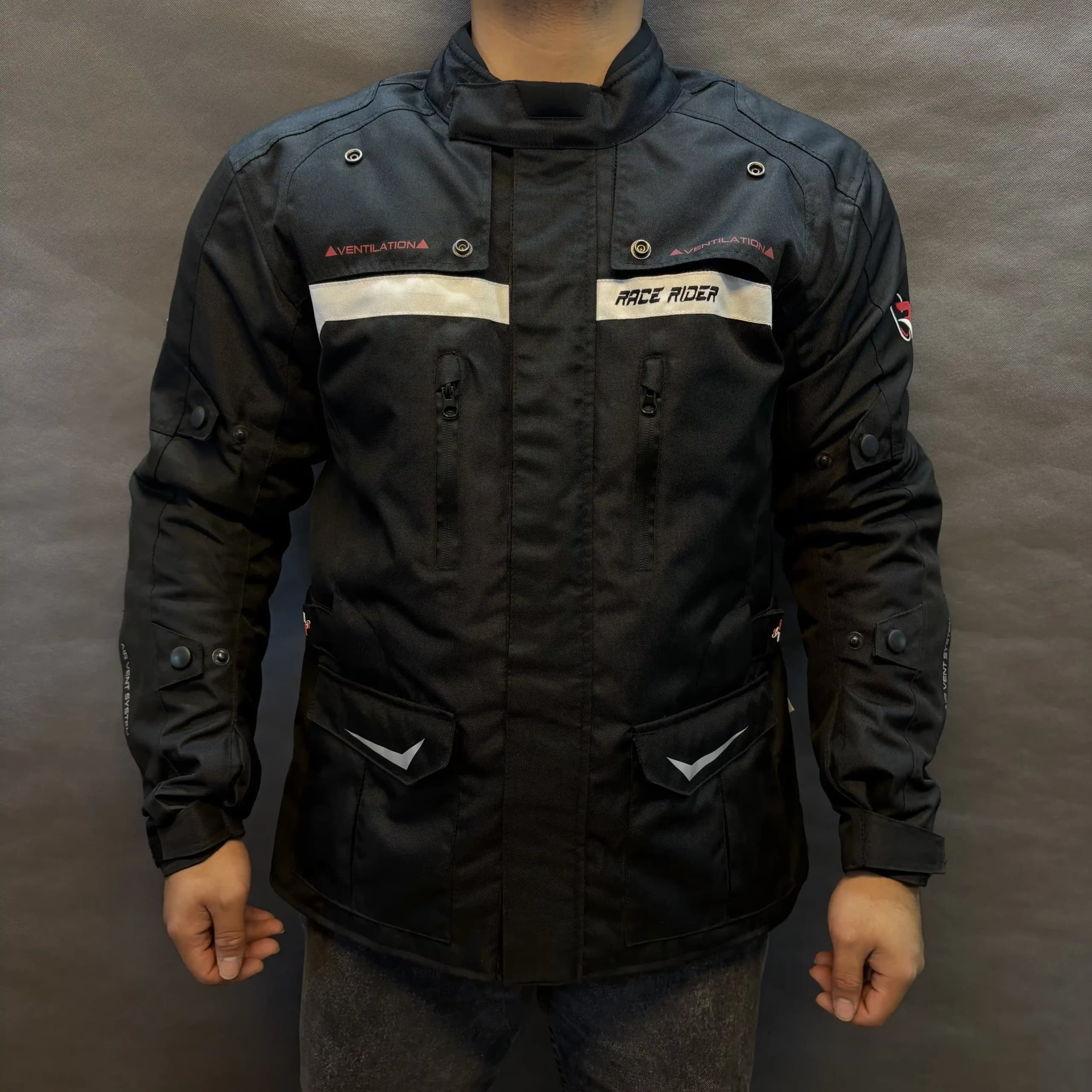 کاپشن موتورسواری Race Rider مدل Adventure (ادونچری) ضدآب و ضدباد — تصویر ۲