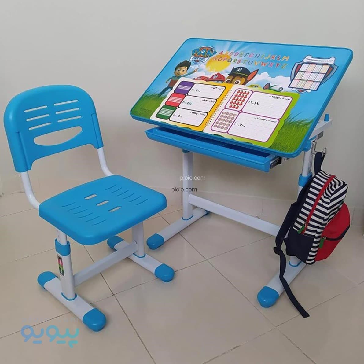 میز تحریر قابل تنظیم کودک طرح انیمیشن سگ های نگهبان — تصویر ۴