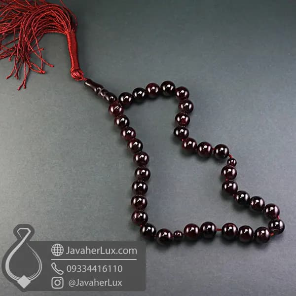 تسبیح یاقوت گارنت 33 دانه _ کد : 500076 — تصویر ۶