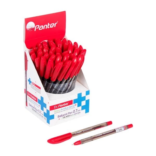 خودکار قرمز 50 عددی نوک 0.7 کریستال نانو آنتی باکتریال DP105 پنتر