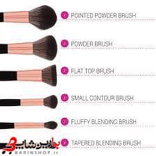 ست براش ۱۳ تایی بی اچ کازمتیکس استند دار مدل رز گلد مشکی (BH Cosmetics Signature Rose Gold 13 Piece Brush Set) — تصویر ۶