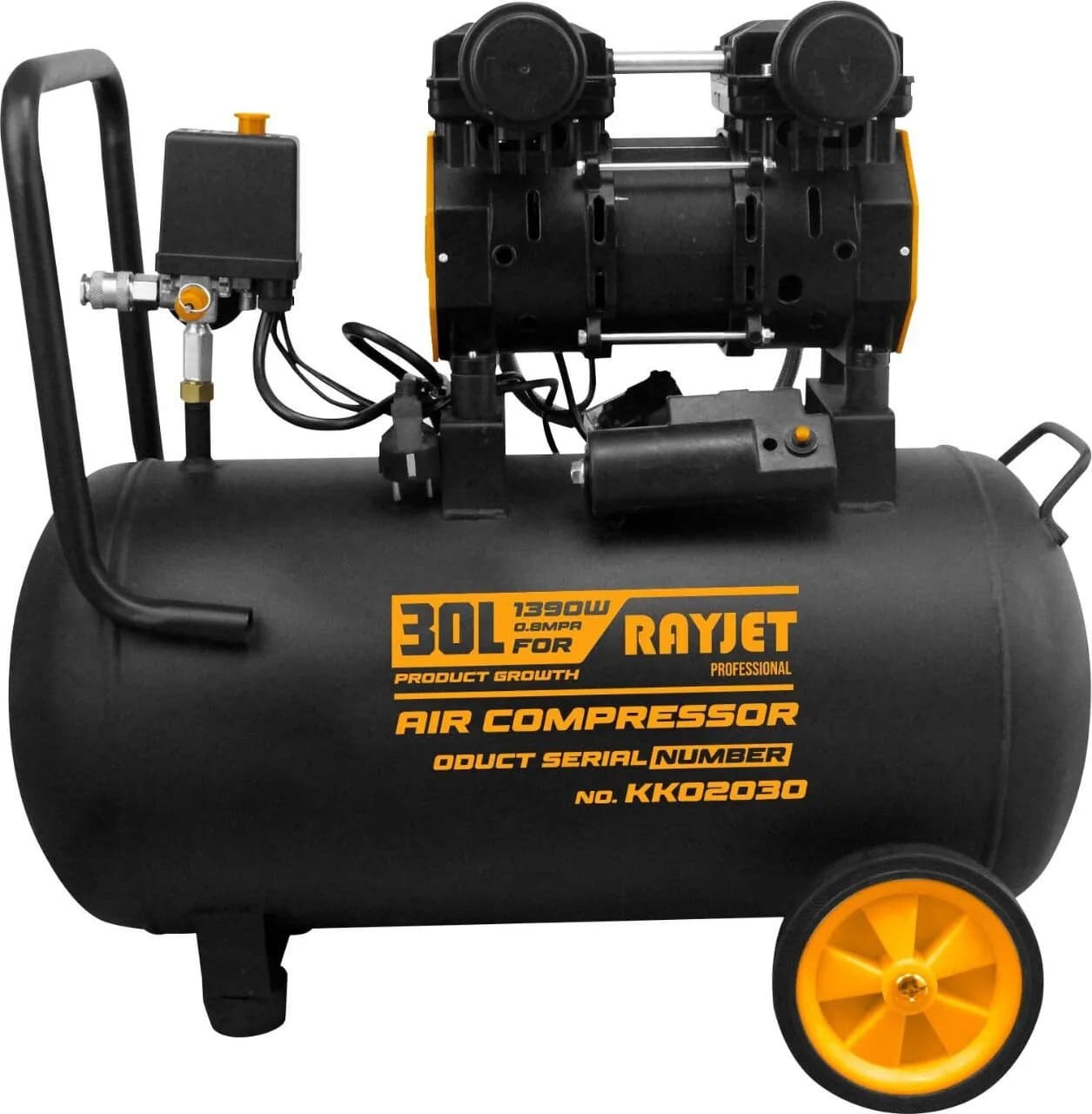پمپ کمپرسور باد سایلنت 30 لیتری رایجت RAYJET مدل kk02030