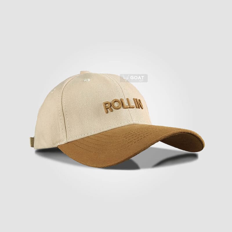 کلاه کپ اسپرت ROLL IN | بیسبالی | رنگ کرم