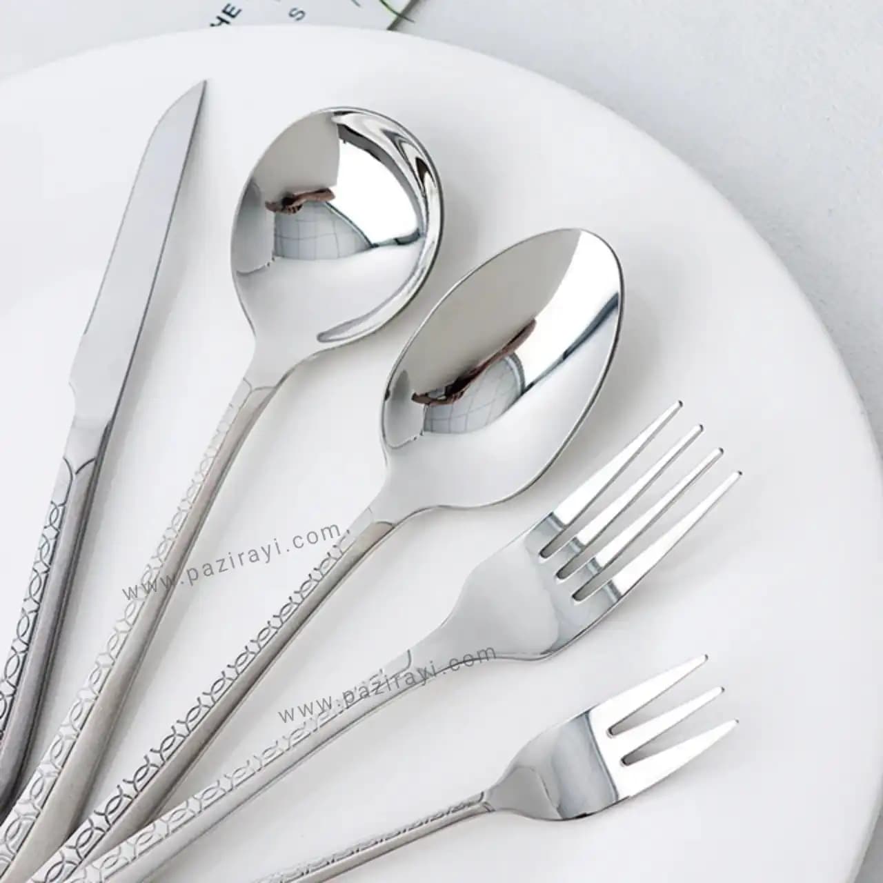 سرویس قاشق چنگال 144 پارچه یونیک مدل پرچمی — تصویر ۲