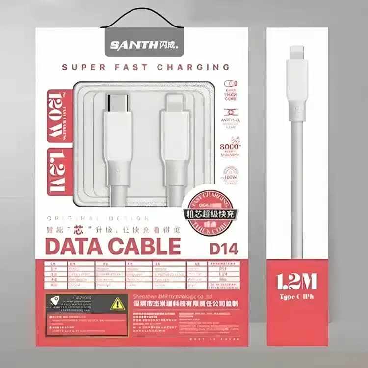 کابل شارژ آیفون Santh مدل D14 120W — تصویر ۲