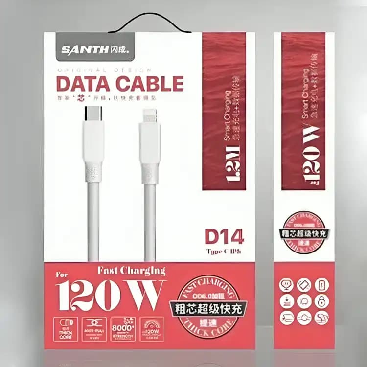 کابل شارژ آیفون Santh مدل D14 120W