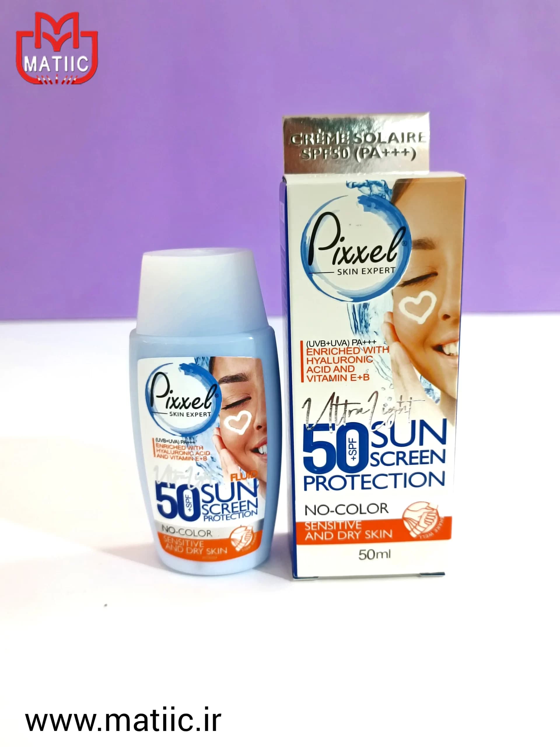 کرم ضد آفتاب بی رنگ پیکسل مناسب پوست های خشک و حساس Spf50 — تصویر ۲