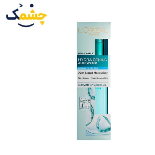آبرسان 72 ساعته لورال مدل L’Oréal Hydra Genius Aloe Water مخصوص پوست های نرمال تا خشک — تصویر ۳